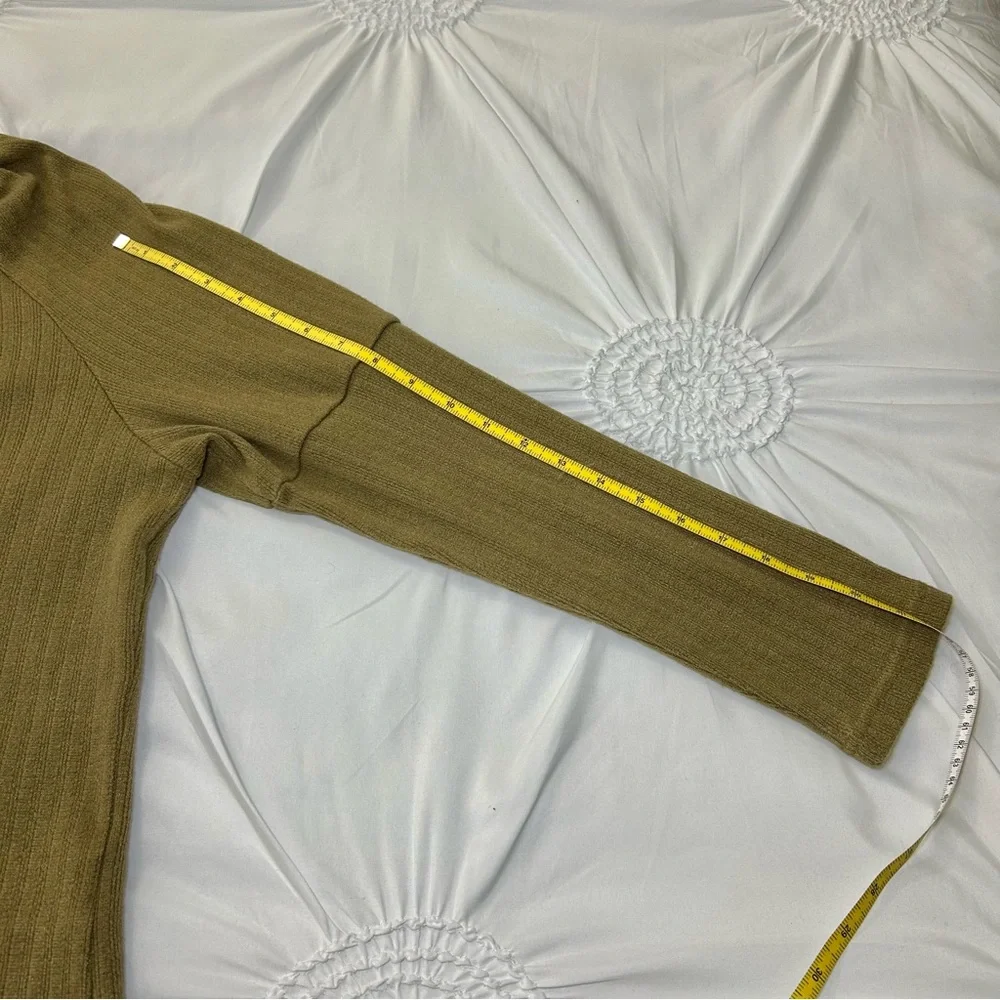 Anthropologie Olive Green V-Neck Snap Front Long Sleeve Top Size XL - Picture 14 of 15